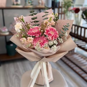 Pink Gerbera Bouquet (FB03-W2) - 3 Stalks Gerbera