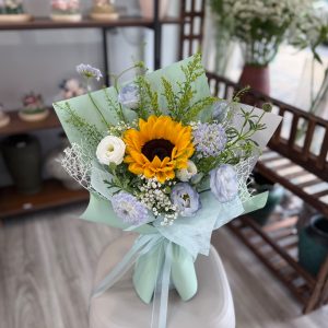Sunlit Serenity (SF01-W6) - 1 Stalk Sunflower Bouquet