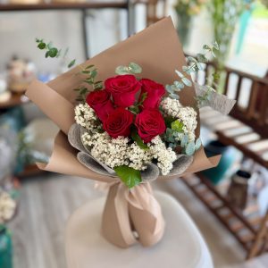 Classic Five - Eternal Love (FB05-W5) - 5 Stalks Red Roses
